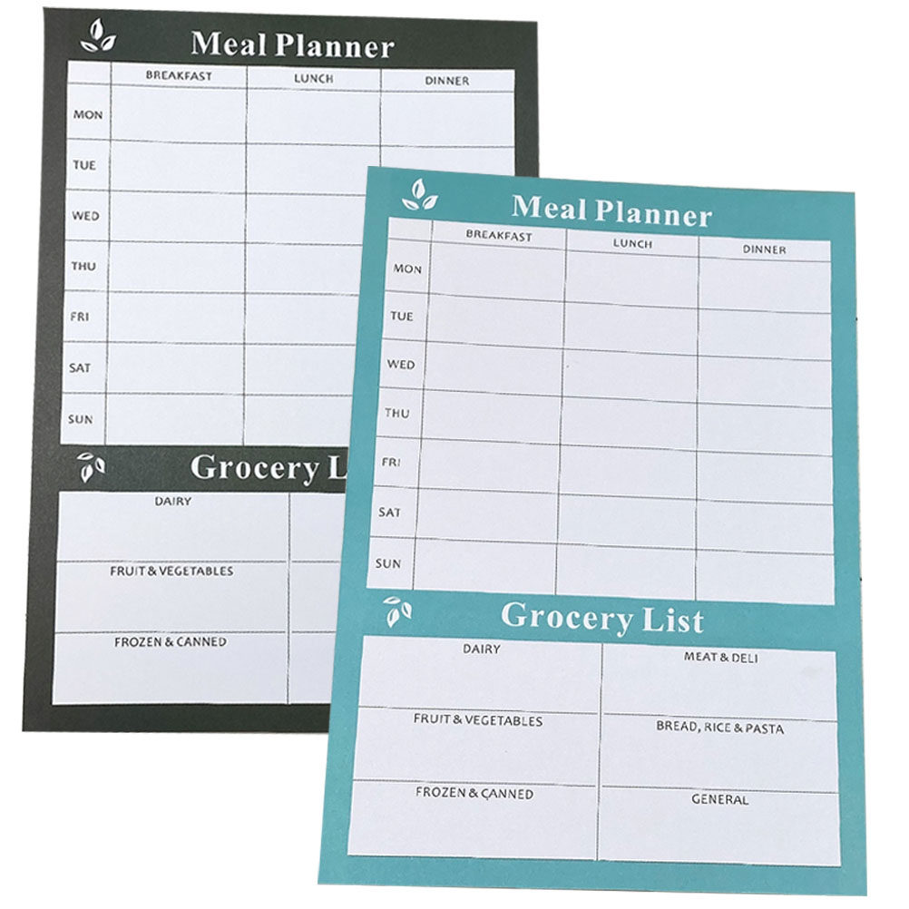 Meal Prep Weekly - 2 carnets élégants pour la planification