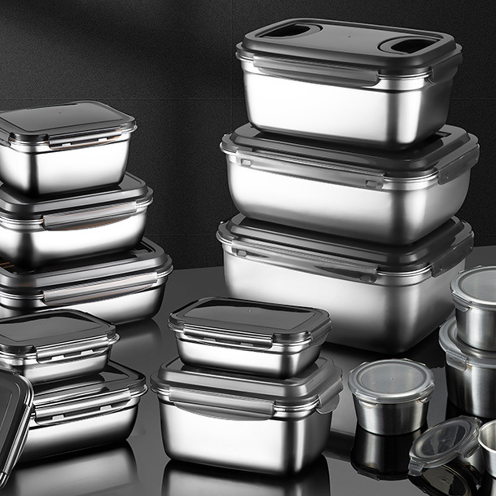 Meal Prep Oven Safe Containers - Boîte de conservation alimentaire en acier