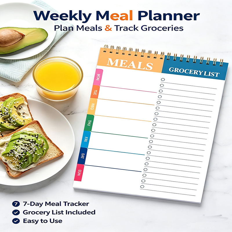 Meal Prep Weekly - Bloc-notes pour planificateur de repas hebdomadaire