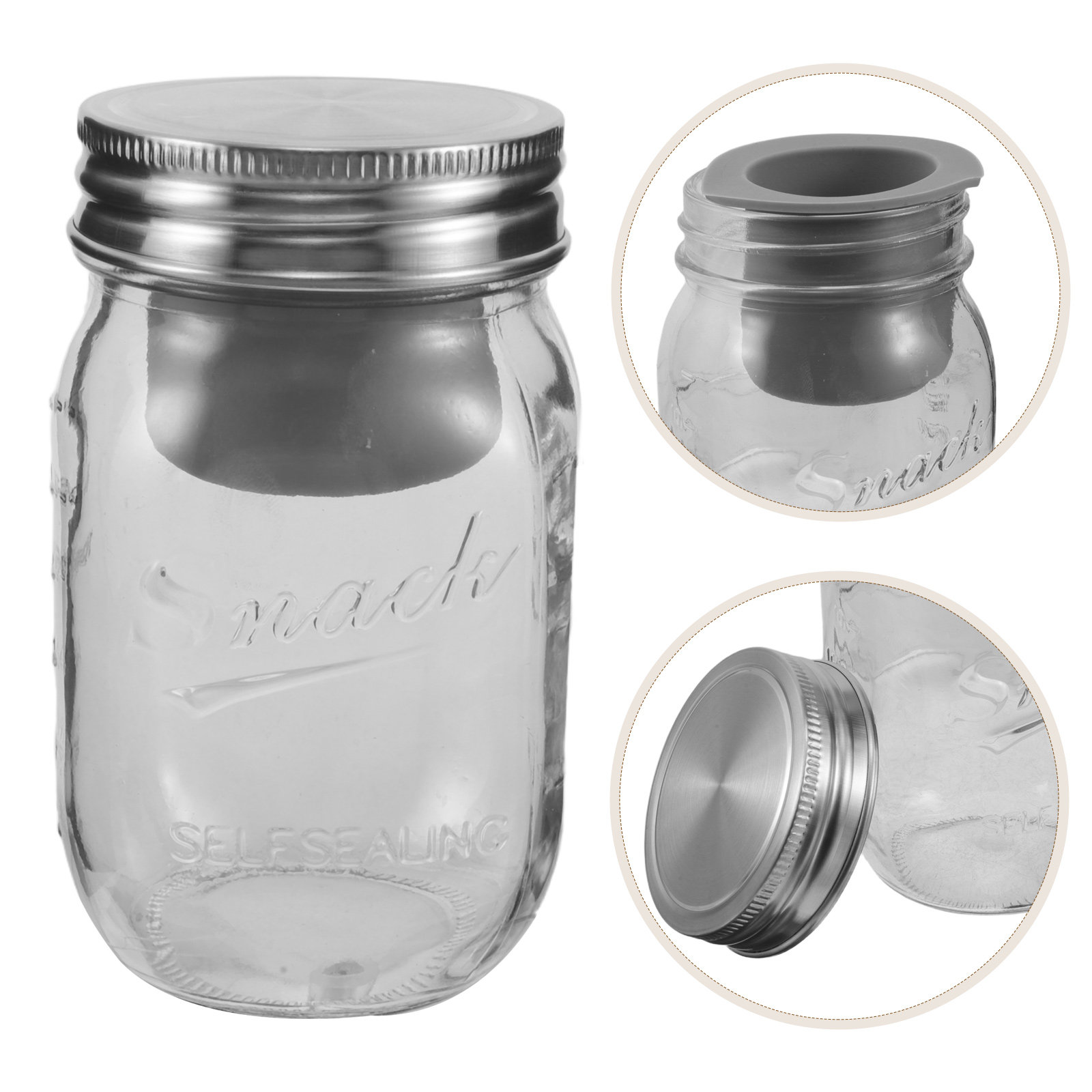 Salad Container Jar - Pot à salade en verre, hermétique