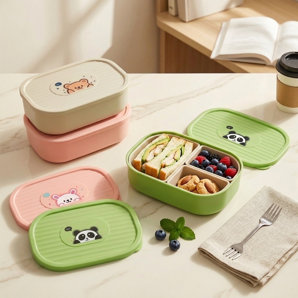Salad Container Jar - Boîte à lunch en plastique mignonne