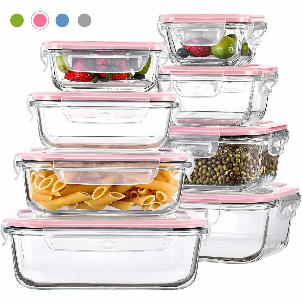 Meal Prep Oven Safe Containers - Ensemble de 8/12 contenants de stockage