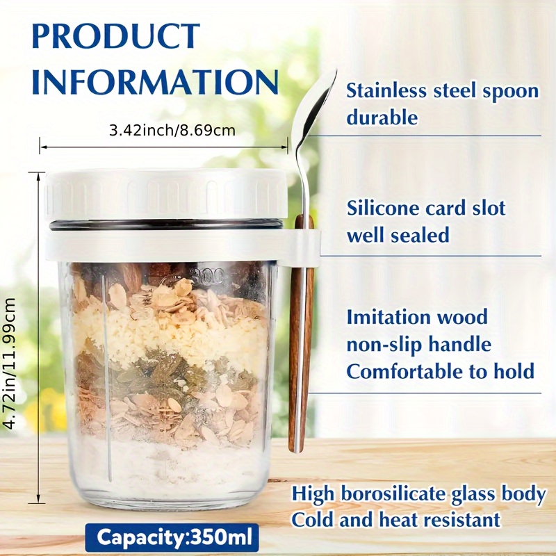 Tasse à flocons d'avoine en ve - Salad Container Jar avis et prix