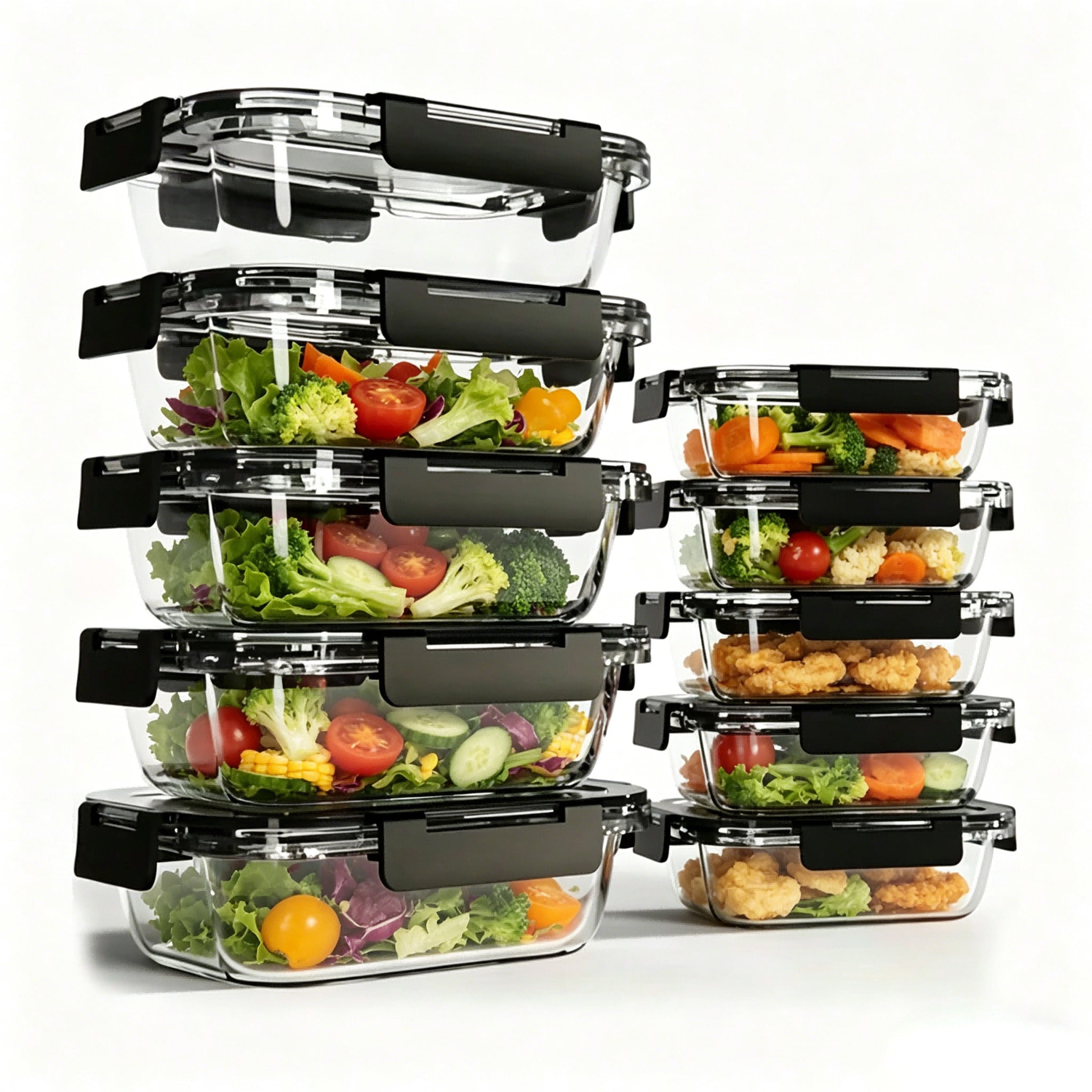Lot de 10 récipients en verre  - Meal Prep Oven Safe Containers avis et prix