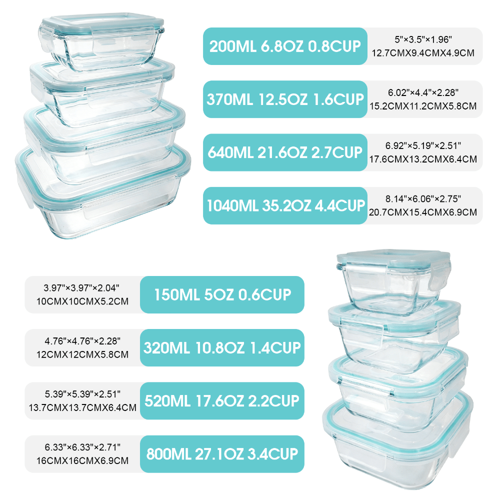 Contenants de stockage aliment - Meal Prep Oven Safe Containers avis et prix