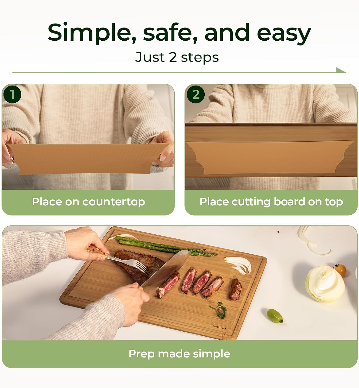 Planche à découper en bambou K - Meal Prep Format avis et prix