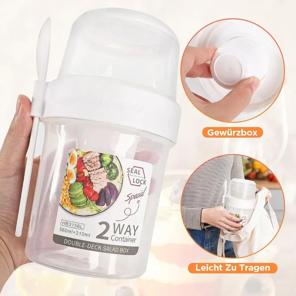 Tasse à salade, tasses de peti - Salad Container Jar avis et prix