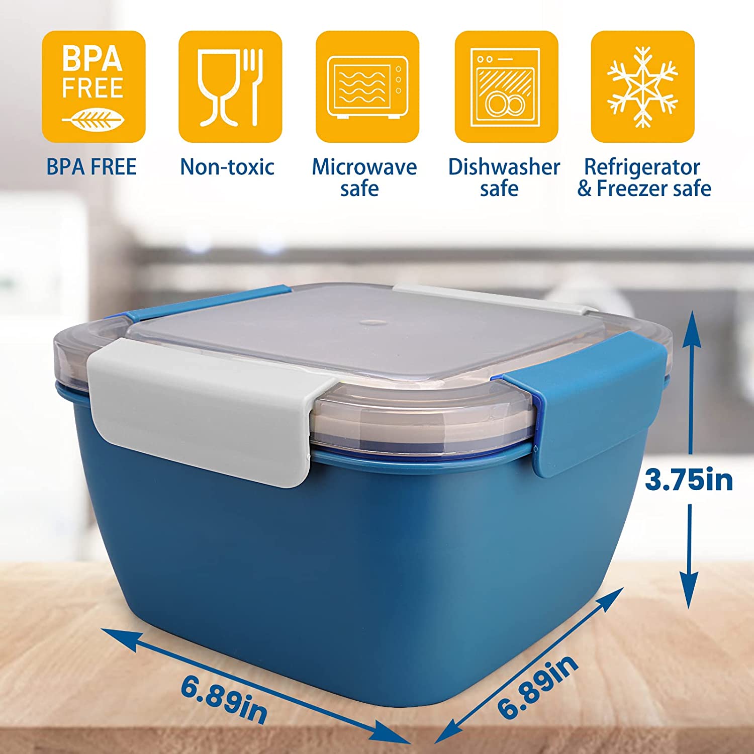 Boîte à déjeuner Portable 1100 - Salad Container Jar avis et prix
