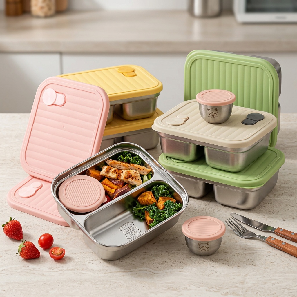 Boîte à lunch portable en acie - Salad Container Jar avis et prix