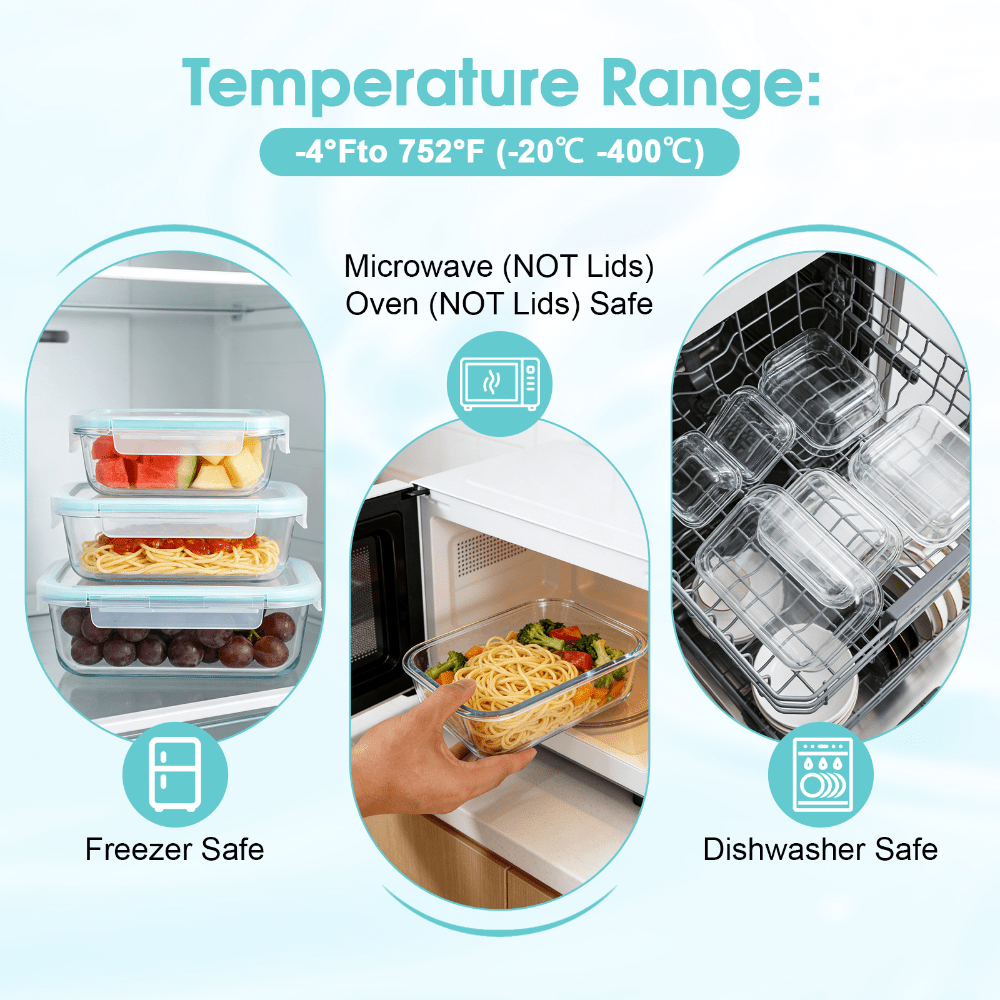 Ensemble de 24 contenants de s - Meal Prep Oven Safe Containers avis et prix